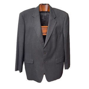 Brooks Brothers Wool Sport Coat Gray Pinstripe 44L